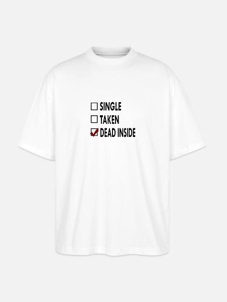 SINGLE noir blanc DEAD - T-shirt bio Blaster 2.0 coupe oversize Stanley/Stella Unisexe - blanc