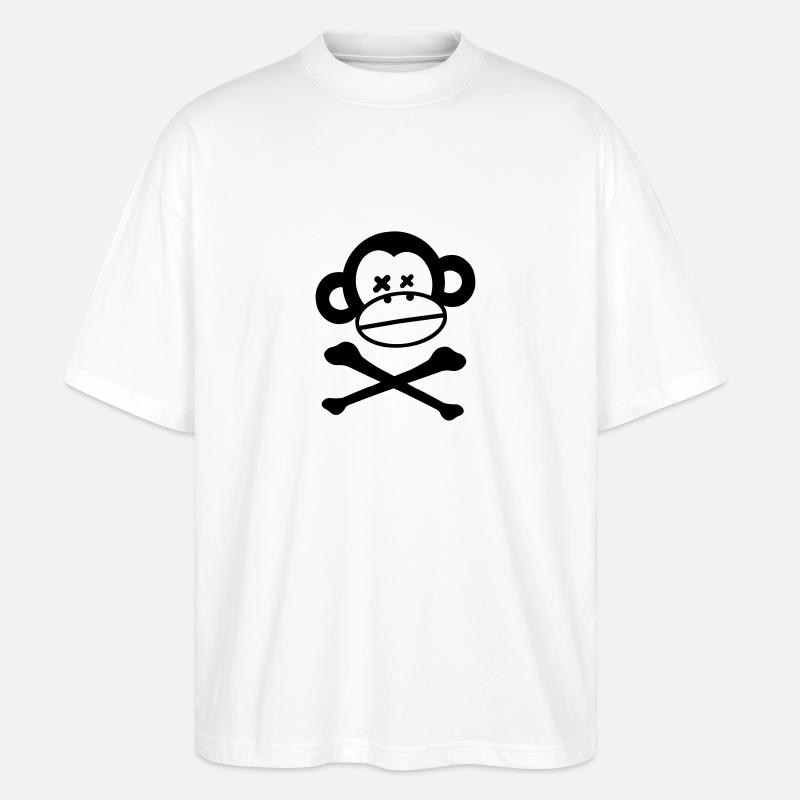 Skull Ape - Stanley/Stella Oversized Unisex Bio T-Shirt Blaster 2.0 - Weiß
