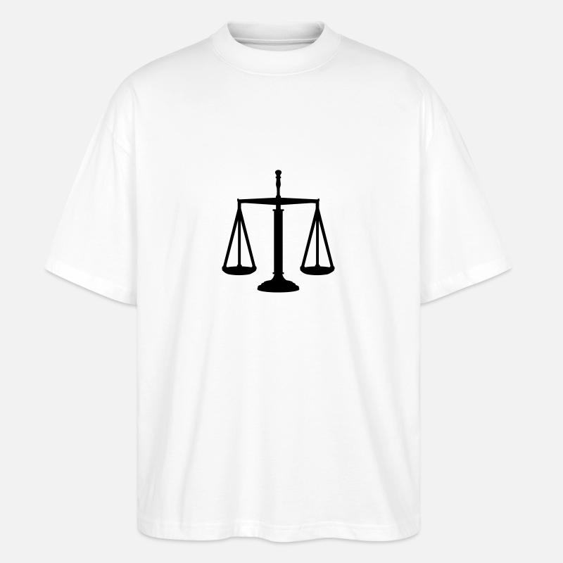 Waage - Stanley/Stella Oversized Unisex Bio T-Shirt Blaster 2.0 - Weiß