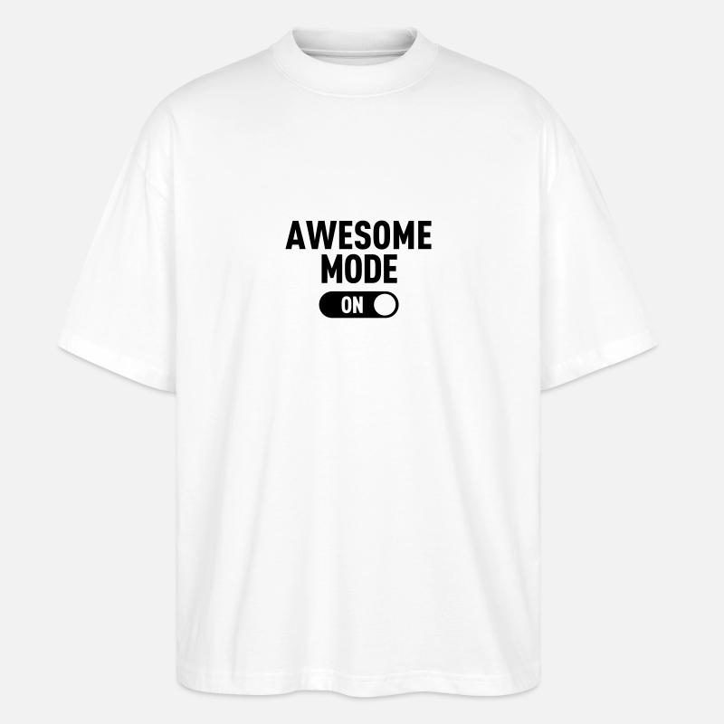 Awesome Mode - Stanley/Stella Oversized Unisex Bio T-Shirt Blaster 2.0 - Weiß