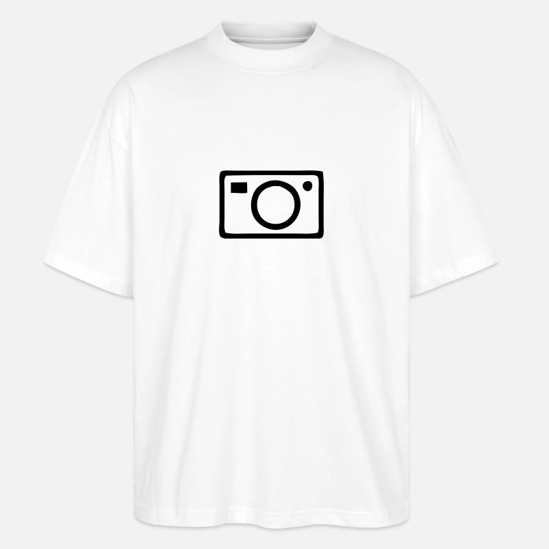 Camera - Stanley/Stella Oversized Unisex Organic T-shirt Blaster 2.0 - white