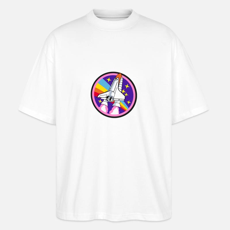 Rakete - Stanley/Stella Oversized Unisex Bio T-Shirt Blaster 2.0 - Weiß