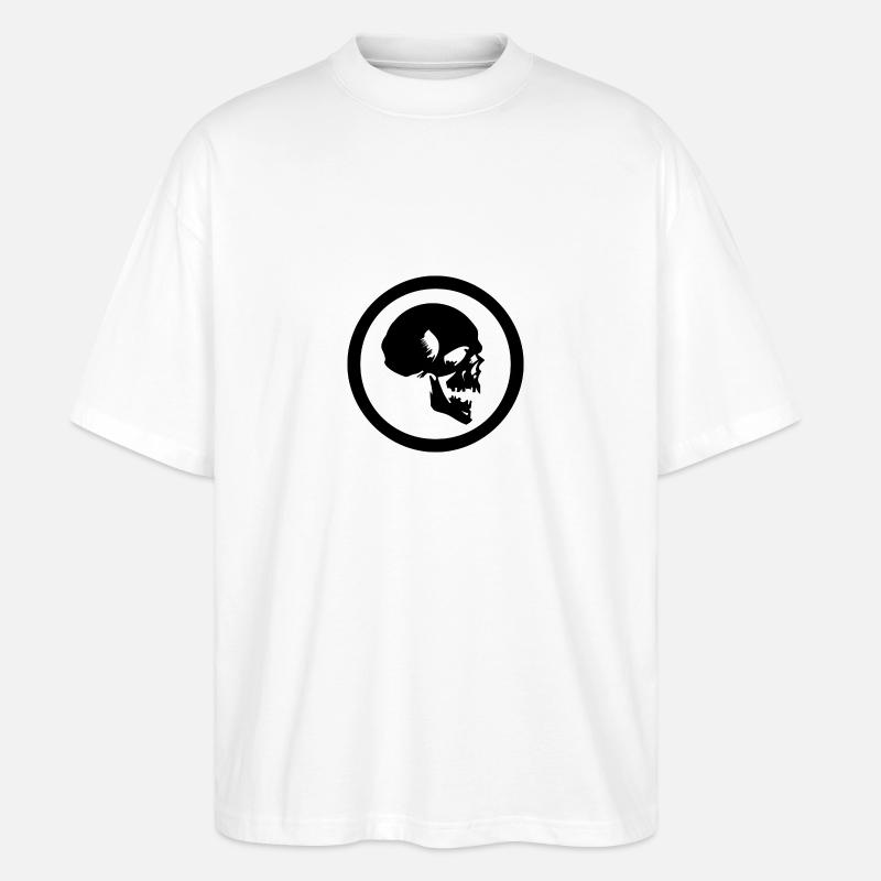 Schädel - Stanley/Stella Oversized Unisex Bio T-Shirt Blaster 2.0 - Weiß
