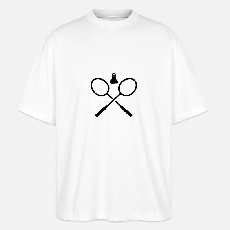 Badminton - T-shirt bio Blaster 2.0 coupe oversize Stanley/Stella Unisexe - blanc
