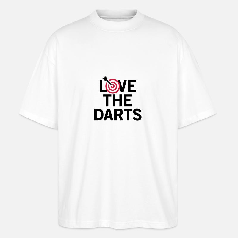 Love The Darts 2 - Stanley/Stella Oversized Unisex Bio T-Shirt Blaster 2.0 - Weiß