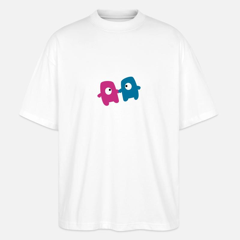 Monsters in love - Stanley/Stella Oversized Unisex Bio T-Shirt Blaster 2.0 - Weiß