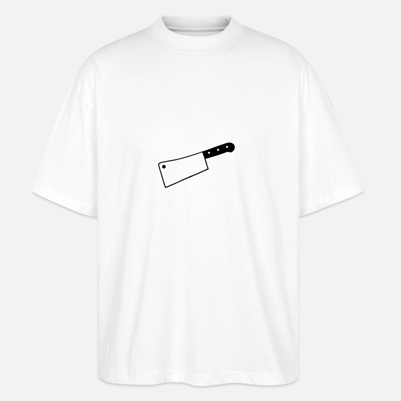 Cleaver - couteau à trancher - T-shirt bio Blaster 2.0 coupe oversize Stanley/Stella Unisexe - blanc