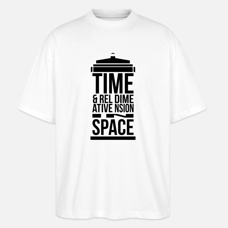 Tardis - Stanley/Stella Oversized Unisex Bio T-Shirt Blaster 2.0 - Weiß