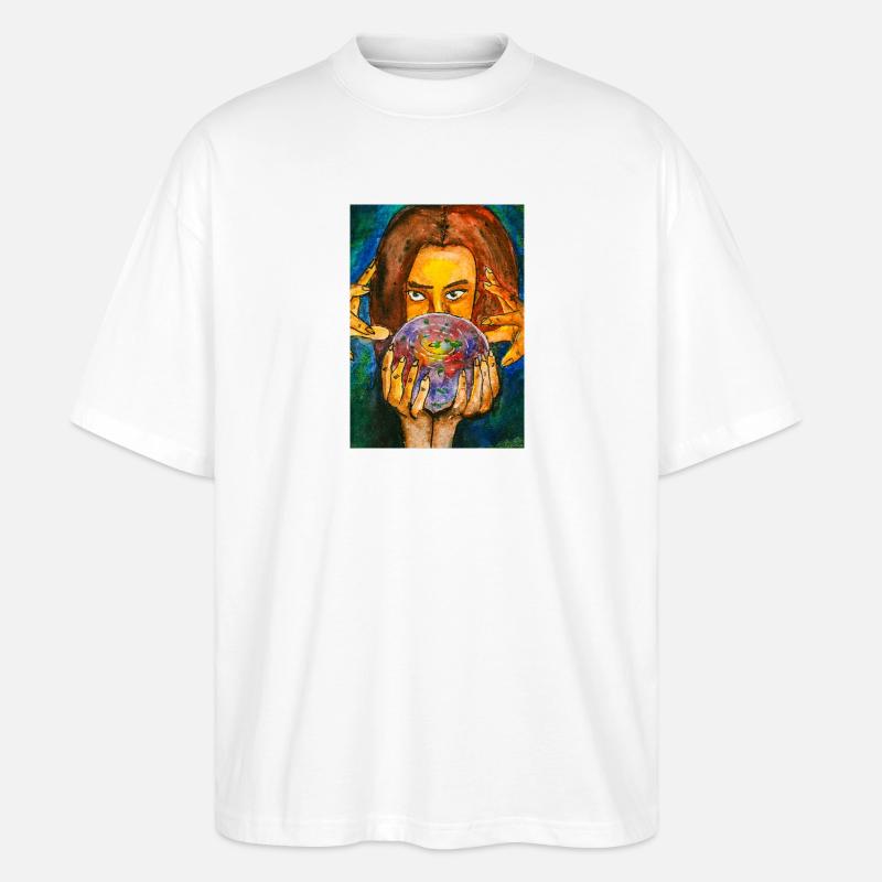 Die Seherin - Stanley/Stella Oversized Unisex Bio T-Shirt Blaster 2.0 - Weiß