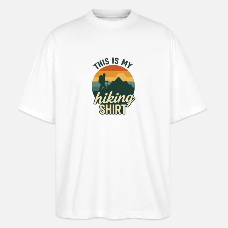 Das ist mein Wanderhemd - Stanley/Stella Oversized Unisex Bio T-Shirt Blaster 2.0 - Weiß