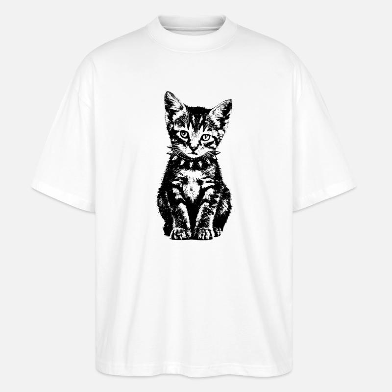 Punk Kitten - T-shirt bio Blaster 2.0 coupe oversize Stanley/Stella Unisexe - blanc