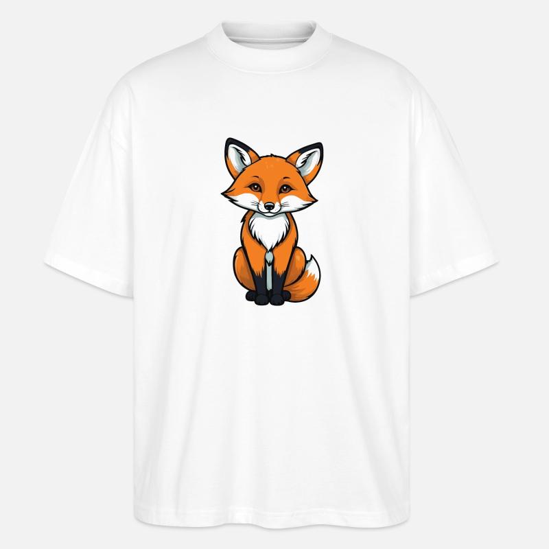 Fuchs Illustration - Stanley/Stella Oversized Unisex Bio T-Shirt Blaster 2.0 - Weiß