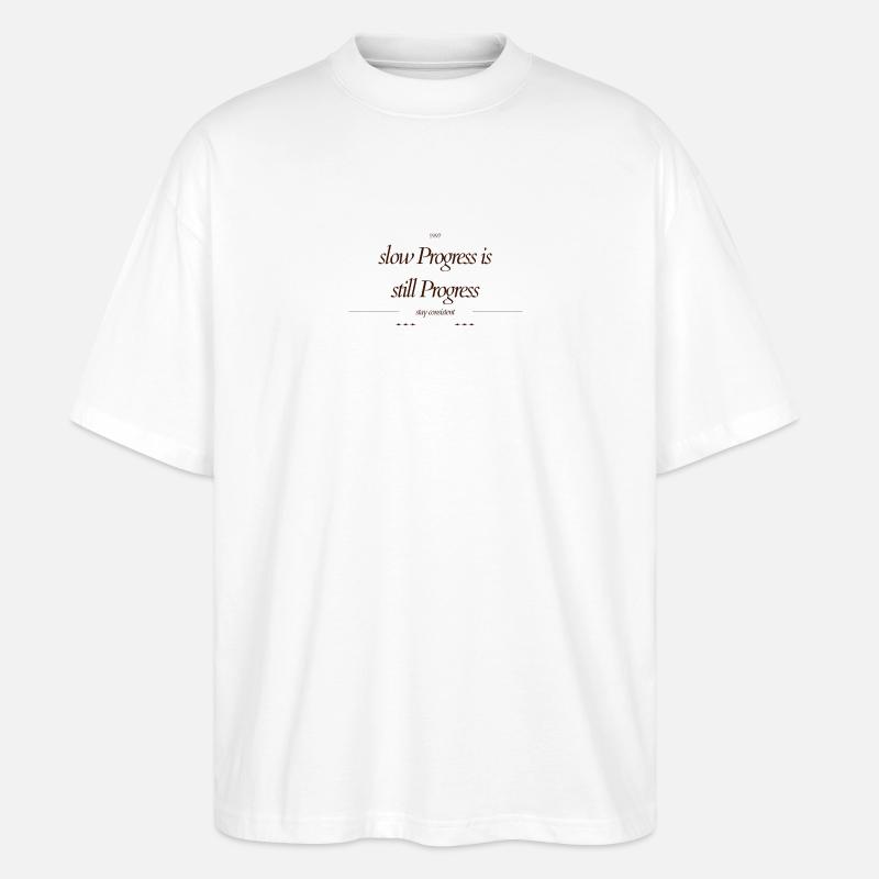 slow_Progress_is_still_Progress_ - T-shirt bio Blaster 2.0 coupe oversize Stanley/Stella Unisexe - blanc