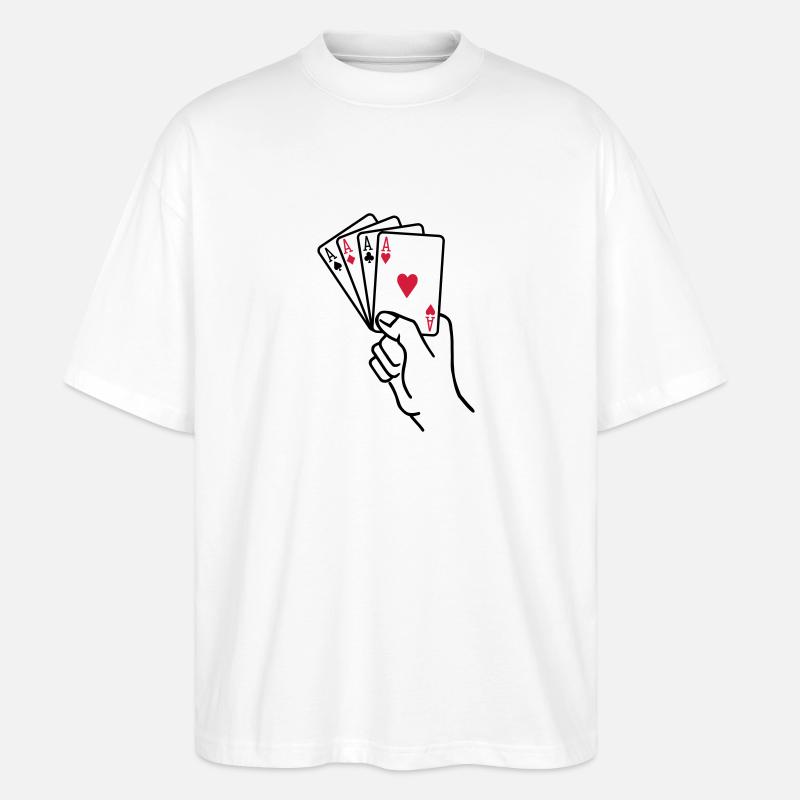 Poker - T-shirt bio Blaster 2.0 coupe oversize Stanley/Stella Unisexe - blanc