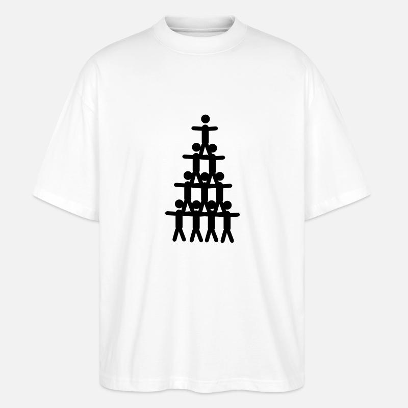 Akrobatik Pyramide - Stanley/Stella Oversized Unisex Bio T-Shirt Blaster 2.0 - Weiß