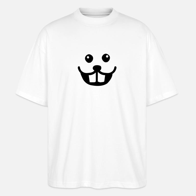 Biber - Stanley/Stella Oversized Unisex Bio T-Shirt Blaster 2.0 - Weiß
