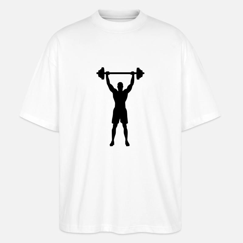 Gewichtheben - Stanley/Stella Oversized Unisex Bio T-Shirt Blaster 2.0 - Weiß