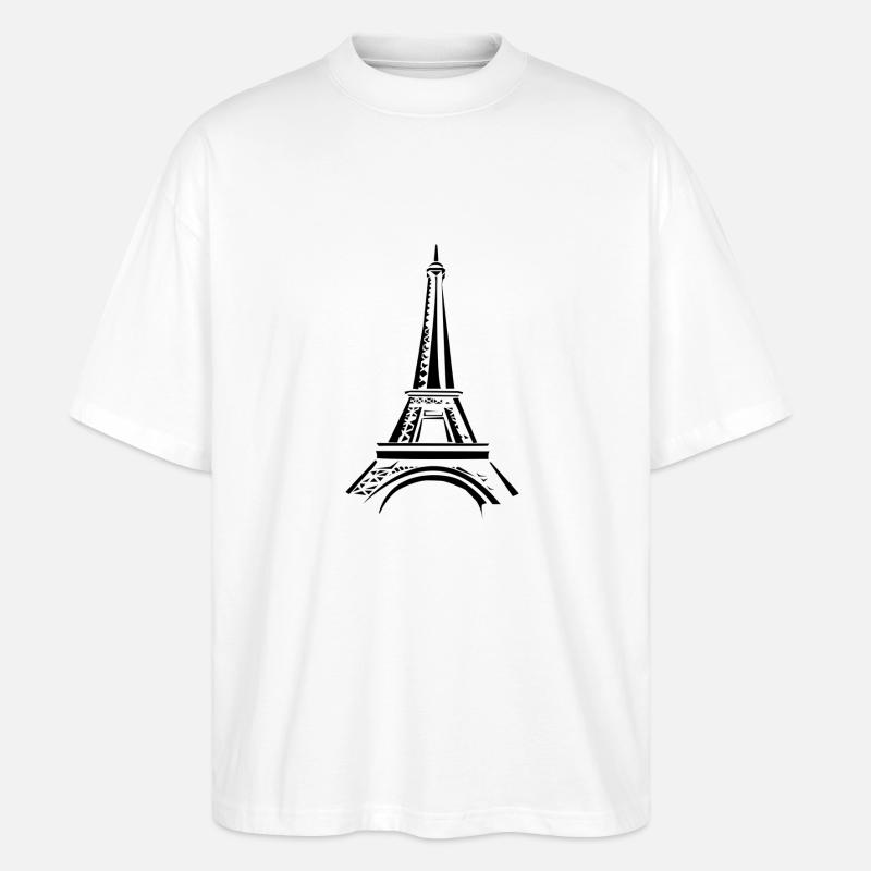 Eiffelturm - Stanley/Stella Oversized Unisex Bio T-Shirt Blaster 2.0 - Weiß