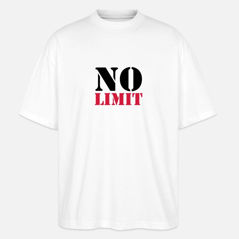 No Limit - Stanley/Stella Oversized Unisex Bio T-Shirt Blaster 2.0 - Weiß