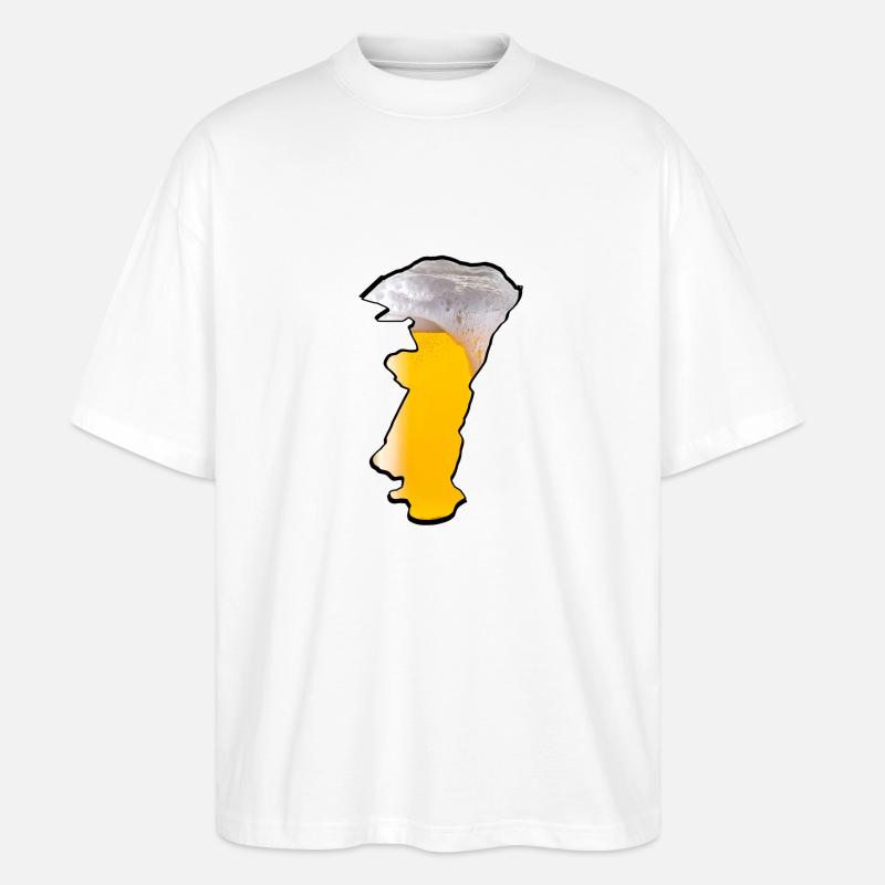 Elsässer Bier - Stanley/Stella Oversized Unisex Bio T-Shirt Blaster 2.0 - Weiß