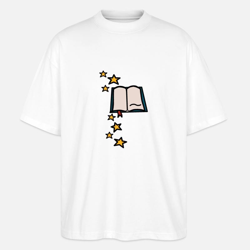 Magisches Buch - Stanley/Stella Oversized Unisex Bio T-Shirt Blaster 2.0 - Weiß