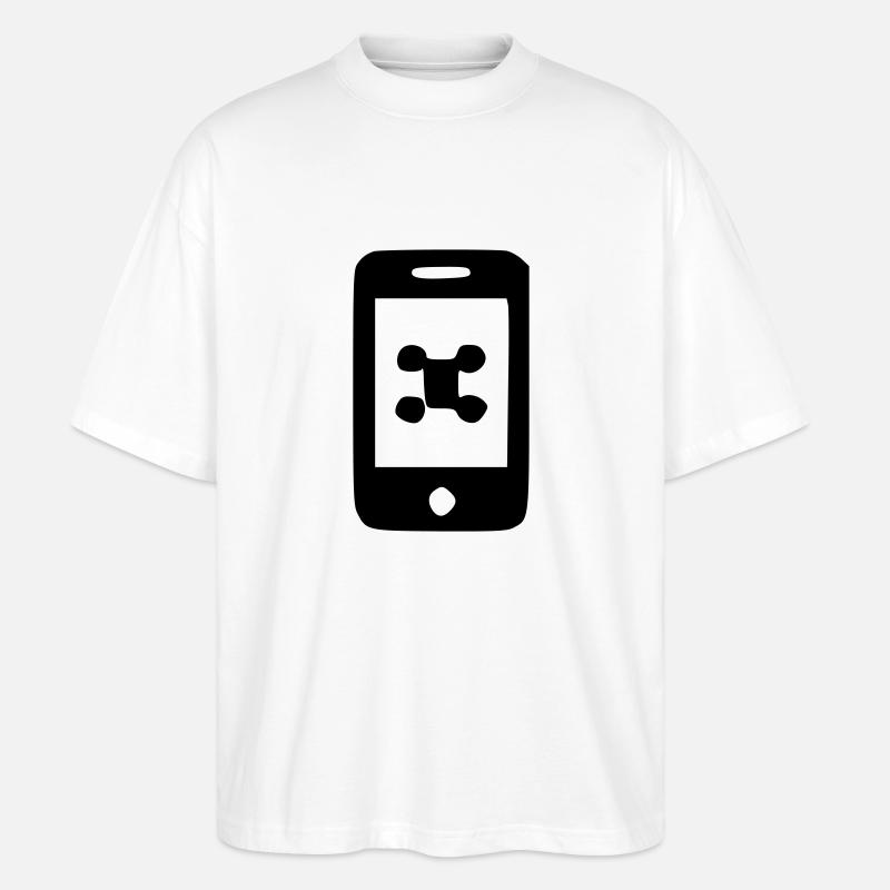 Telefon - Stanley/Stella Oversized Unisex Bio T-Shirt Blaster 2.0 - Weiß