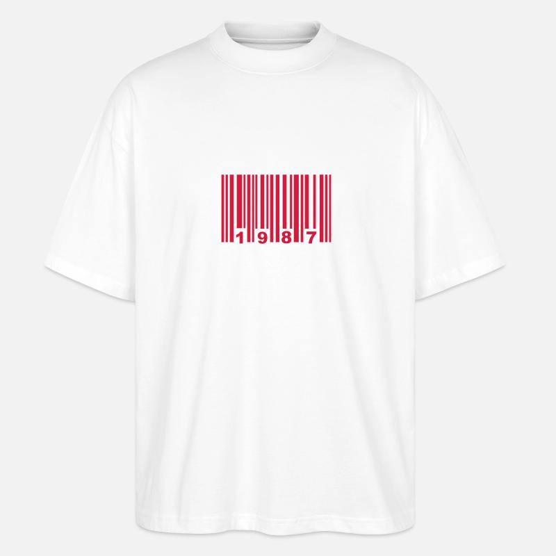 1987 - Stanley/Stella Oversized Unisex Bio T-Shirt Blaster 2.0 - Weiß