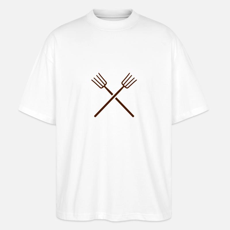 Mistgabel - Stanley/Stella Oversized Unisex Bio T-Shirt Blaster 2.0 - Weiß