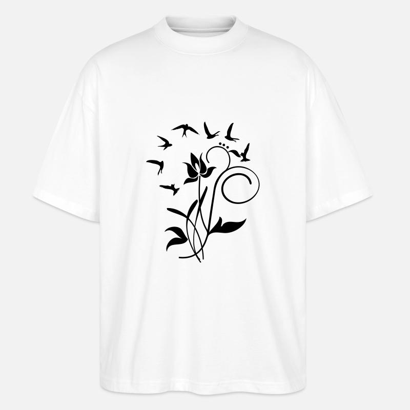 Orchidee / orchid (2c) - Stanley/Stella Oversized Unisex Bio T-Shirt Blaster 2.0 - Weiß