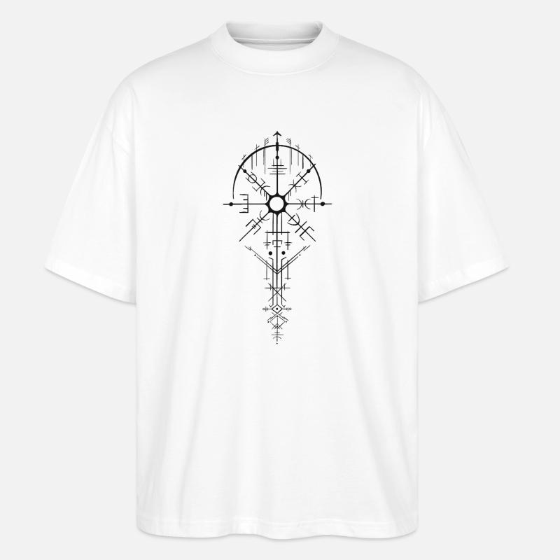 Nordisch Runenamulett Design - Stanley/Stella Oversized Unisex Bio T-Shirt Blaster 2.0 - Weiß