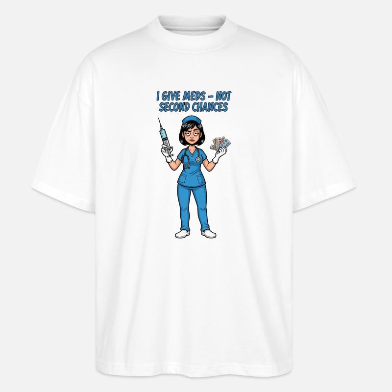 Pflegeheldin Spruch: Krankenschwester Pflegerin - Stanley/Stella Oversized Unisex Bio T-Shirt Blaster 2.0 - Weiß