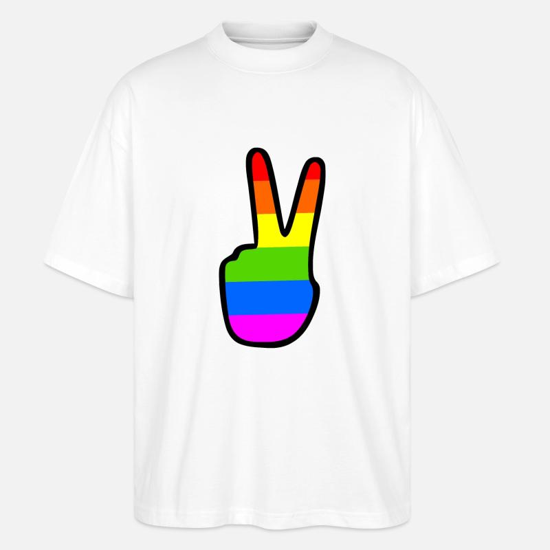 Lgbtq - Stanley/Stella Oversized Unisex Bio T-Shirt Blaster 2.0 - Weiß