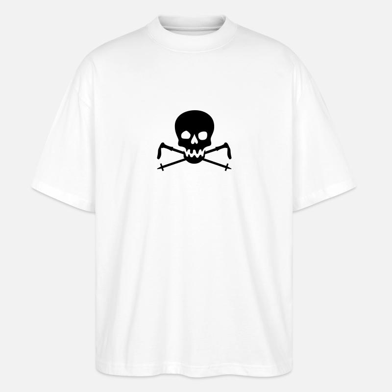 Nordic Walking - Stanley/Stella Oversized Unisex Bio T-Shirt Blaster 2.0 - Weiß