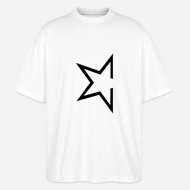 star - Stanley/Stella Oversized Unisex Bio T-Shirt Blaster 2.0 - Weiß