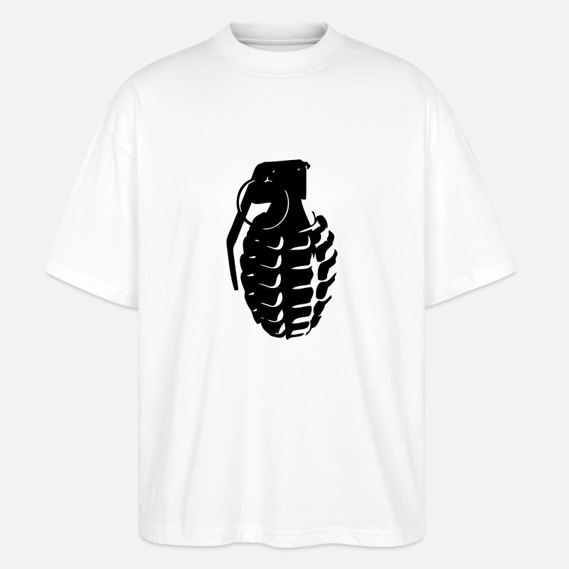 eiergranate - Stanley/Stella Oversized Unisex Bio T-Shirt Blaster 2.0 - Weiß