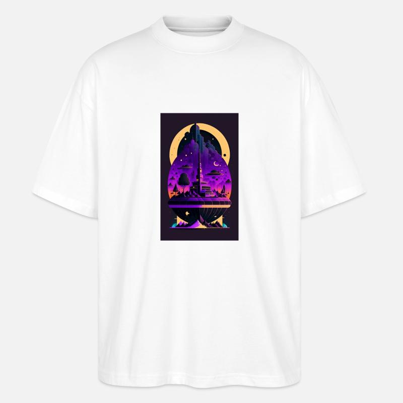 ORIGINALE KUNST - Stanley/Stella Oversized Unisex Bio T-Shirt Blaster 2.0 - Weiß