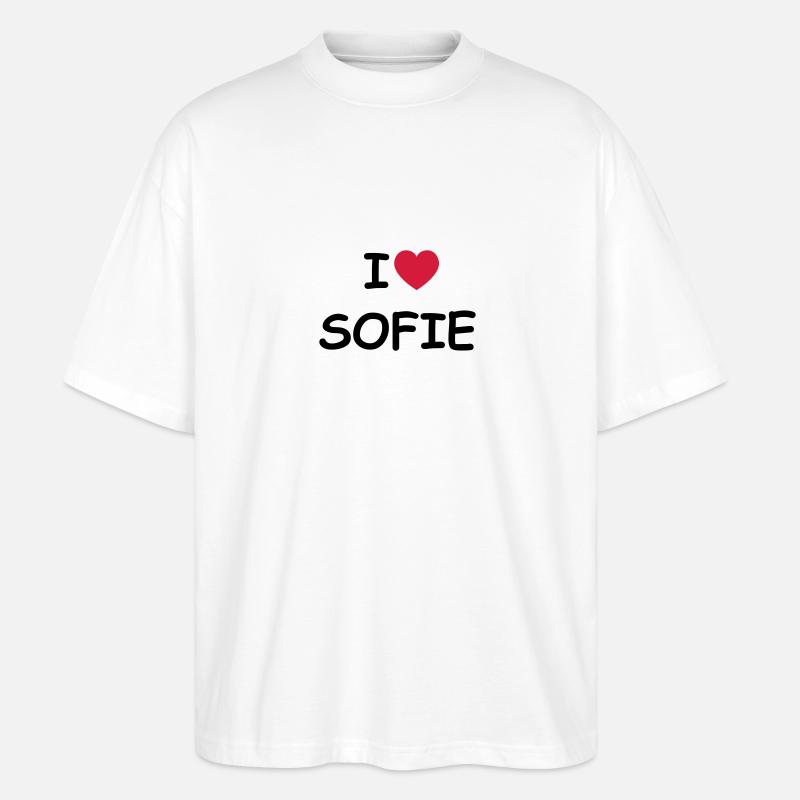 I love Sofie - Stanley/Stella Oversized Unisex Bio T-Shirt Blaster 2.0 - Weiß