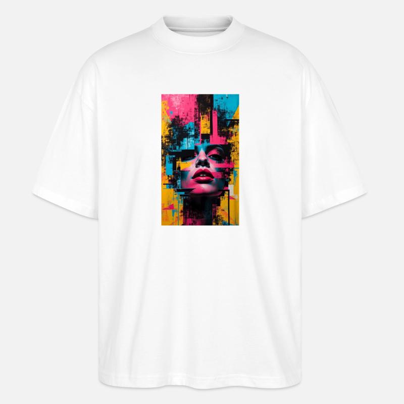Abstrakte Urban Mode Kunst - Stanley/Stella Oversized Unisex Bio T-Shirt Blaster 2.0 - Weiß