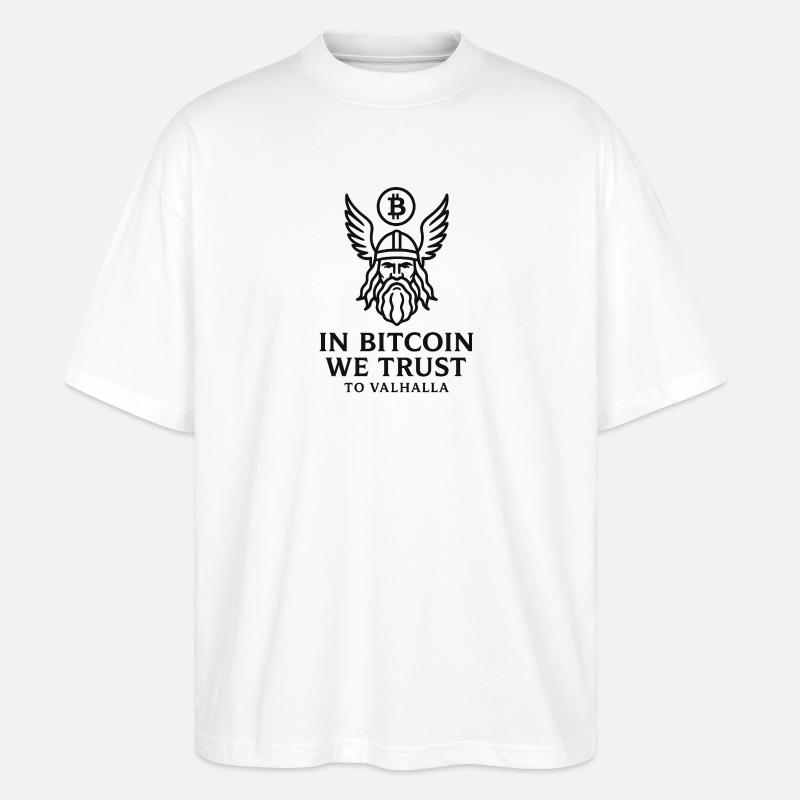 Bitcoin Valhalla - Stanley/Stella Oversized Unisex Bio T-Shirt Blaster 2.0 - Weiß
