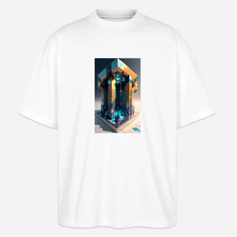 Verpixelte Träume - Stanley/Stella Oversized Unisex Bio T-Shirt Blaster 2.0 - Weiß