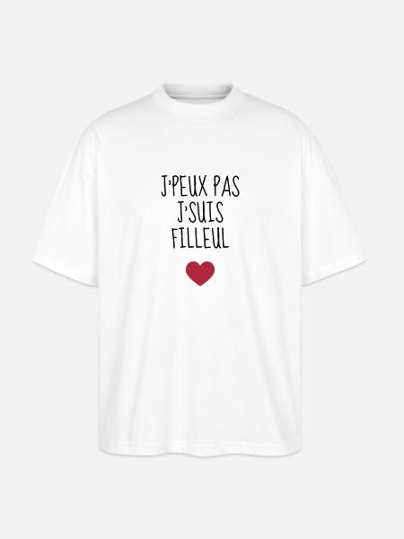 Filleul / Filleule / Parrain / Marraine / Bébé - Stanley/Stella Oversized Unisex Organic T-shirt Blaster 2.0 - white