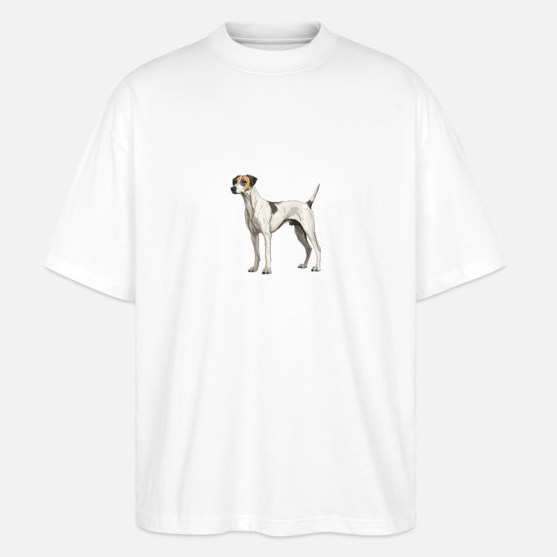 Greyhound Hund Tier - Stanley/Stella Oversized Unisex Bio T-Shirt Blaster 2.0 - Weiß
