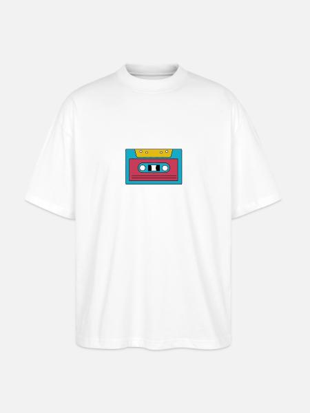 Kassette - Stanley/Stella Oversized Unisex Bio T-Shirt Blaster 2.0 - Weiß