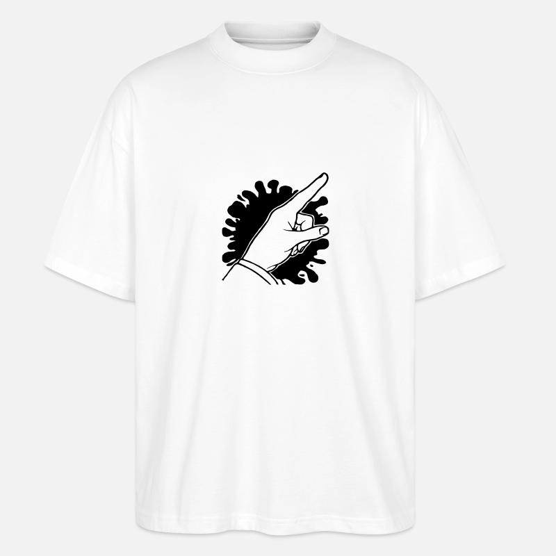 Finger avec Fleck - T-shirt bio Blaster 2.0 coupe oversize Stanley/Stella Unisexe - blanc