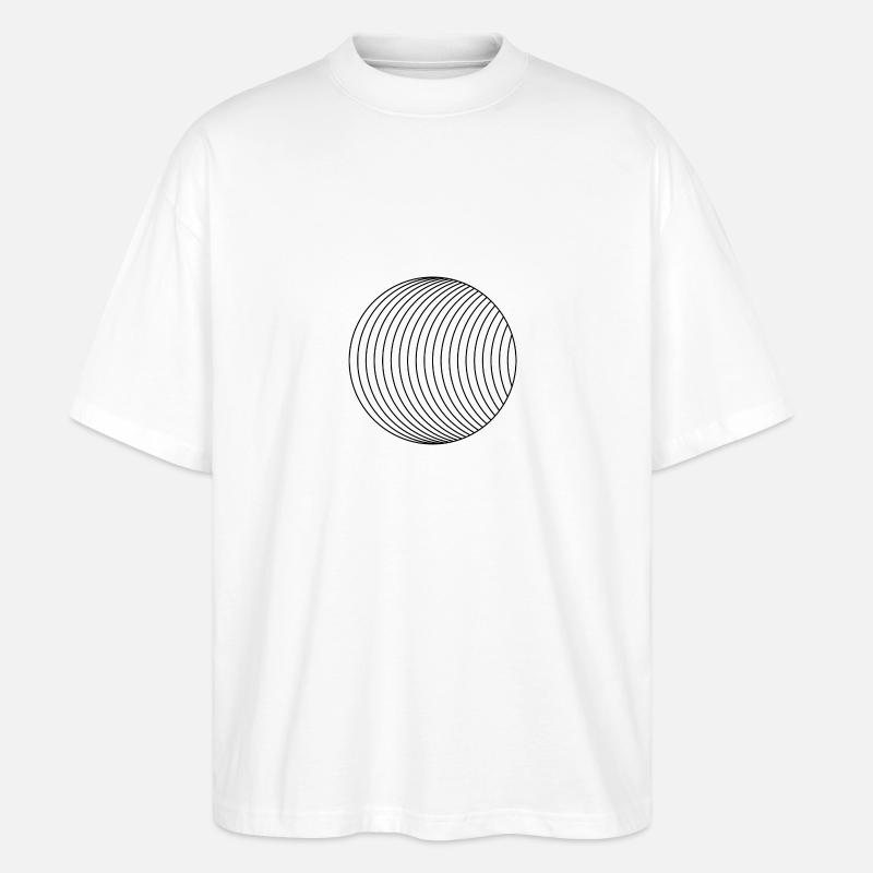 Kreise - Stanley/Stella Oversized Unisex Bio T-Shirt Blaster 2.0 - Weiß
