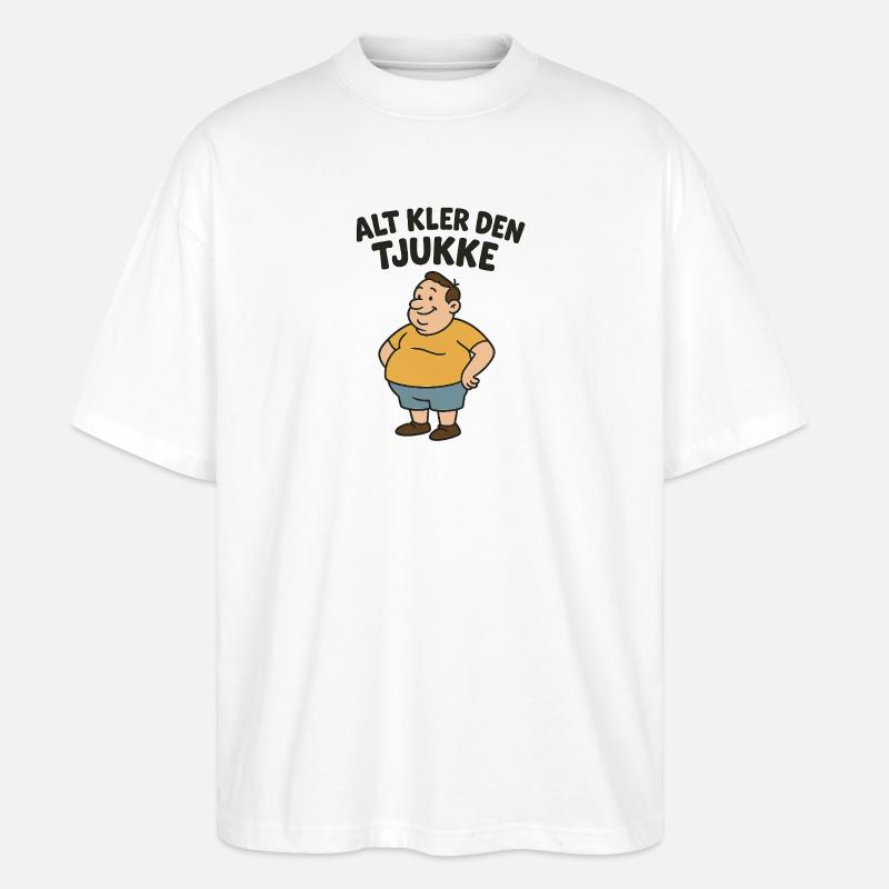 Dem Dicken steht alles - Stanley/Stella Oversized Unisex Bio T-Shirt Blaster 2.0 - Weiß