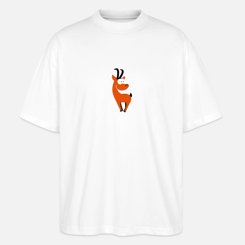 Chamois (c) - Stanley/Stella Oversized Unisex Organic T-shirt Blaster 2.0 - white