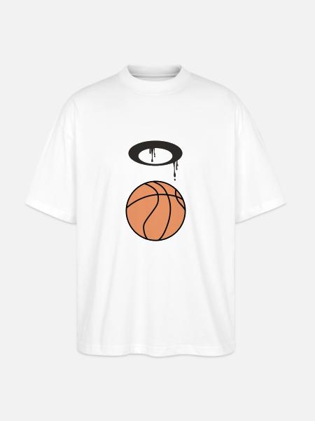 Basketball 5 0 Artboard 1 - Stanley/Stella Oversized Unisex Organic T-shirt Blaster 2.0 - white