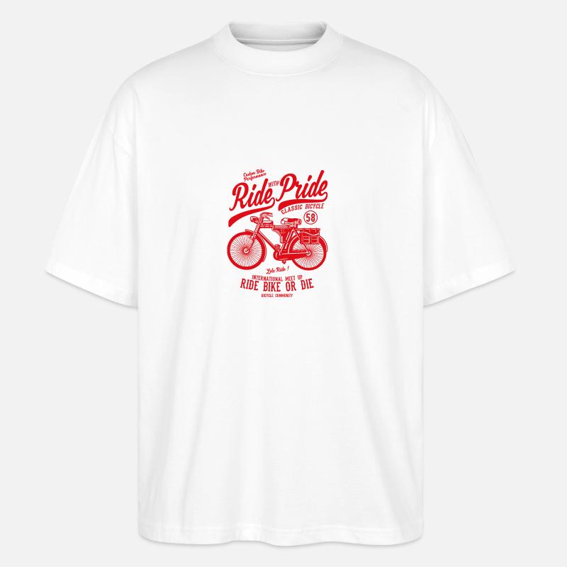 Ride With Pride2 - Stanley/Stella Oversized Unisex Bio T-Shirt Blaster 2.0 - Weiß