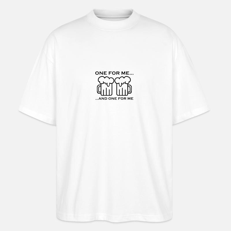 Bier Bierkrug Geschenk - Stanley/Stella Oversized Unisex Bio T-Shirt Blaster 2.0 - Weiß